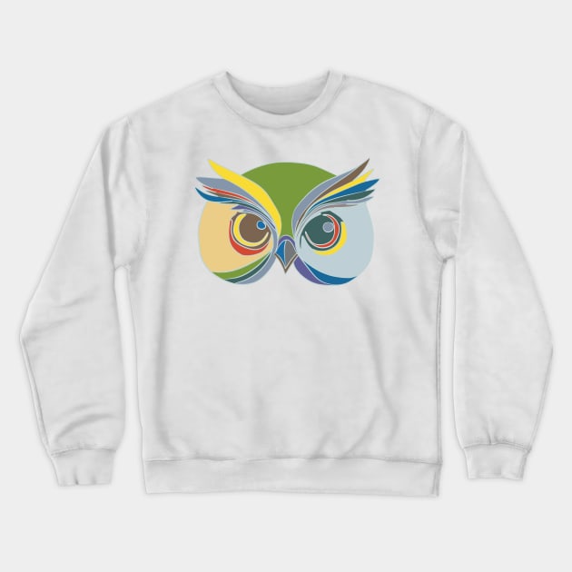 Owl 6 Crewneck Sweatshirt by Abstract Scribbler